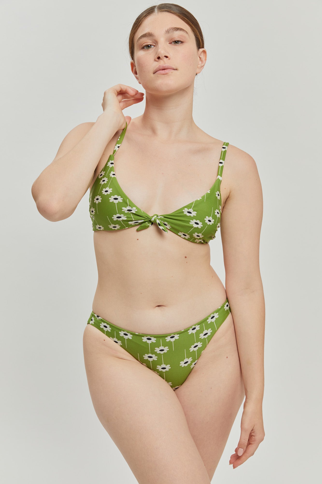 Green print Jasmin Bikini Top