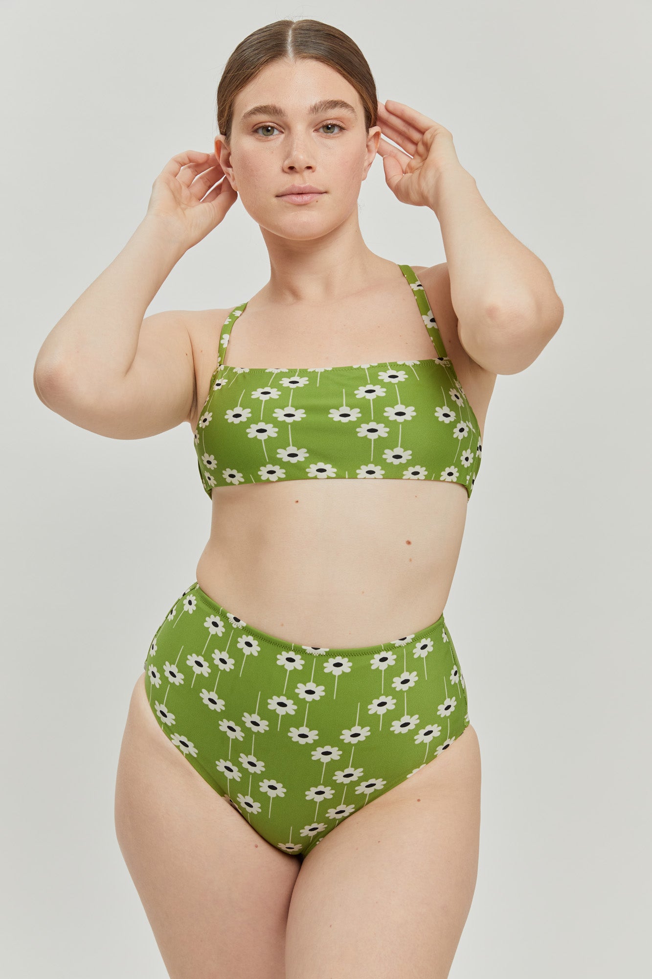 Green Print Karly Bikini bottom