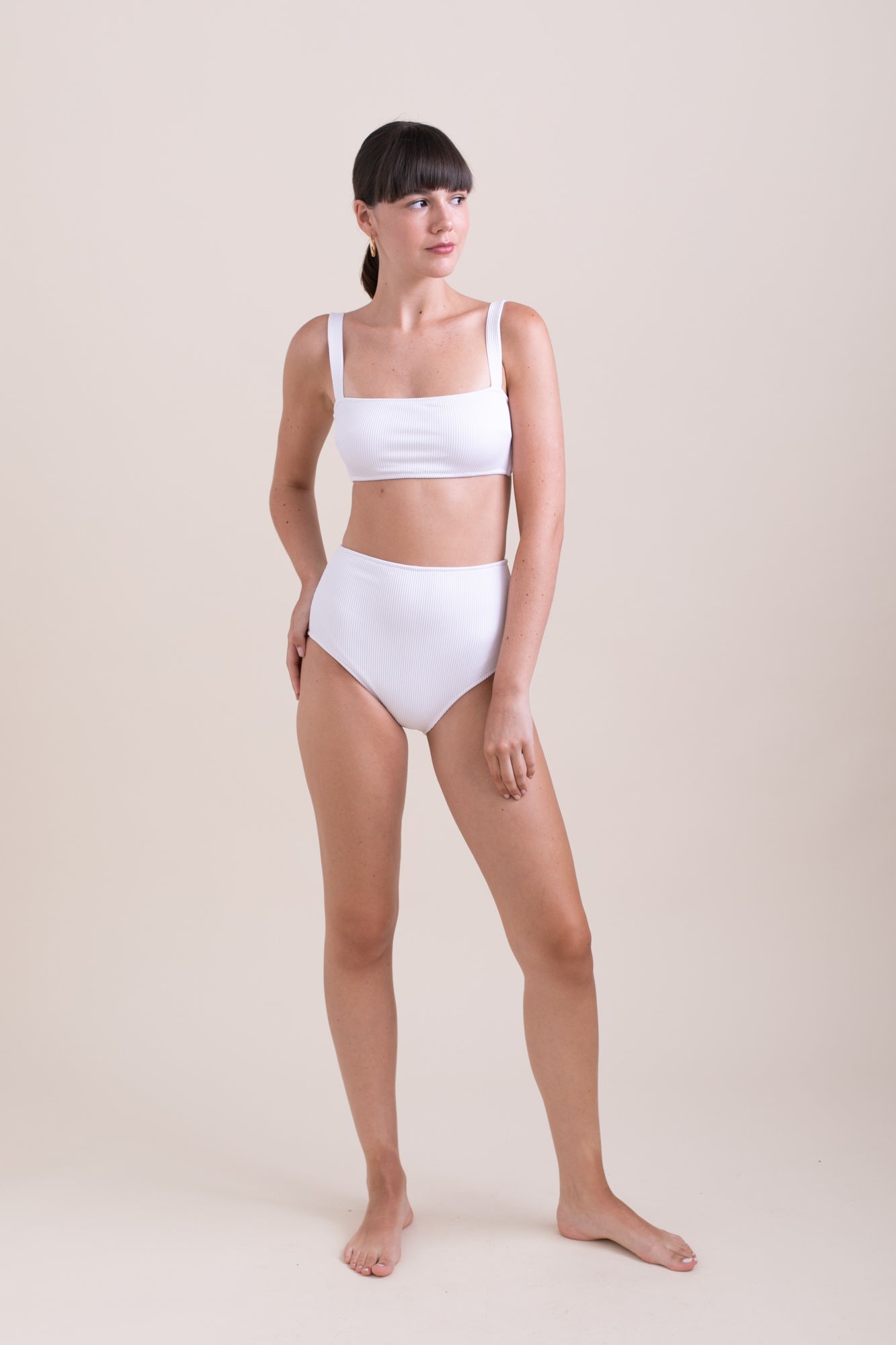 White Karly Bikini bottom