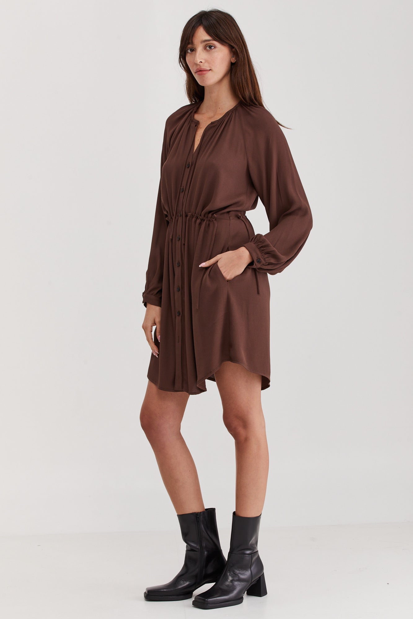 Nur Mini Dress Brown