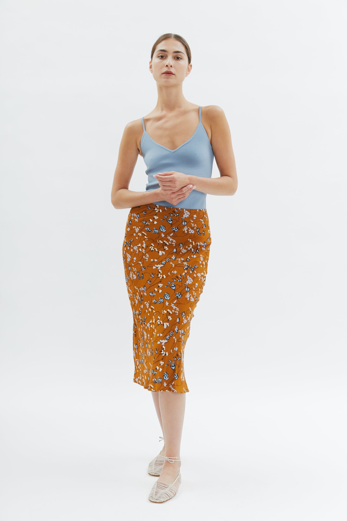 Daisy Skirt Caramel Floral