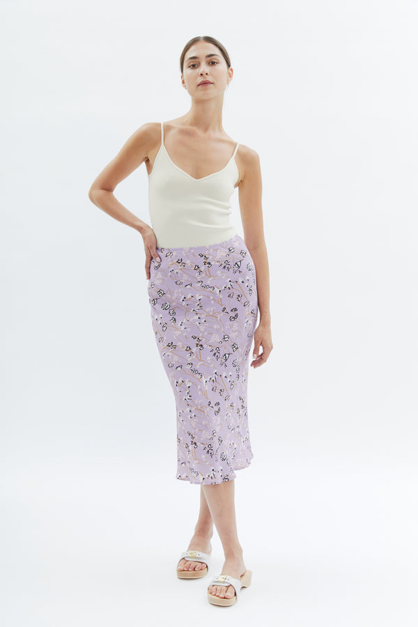Daisy Skirt Purple Floral