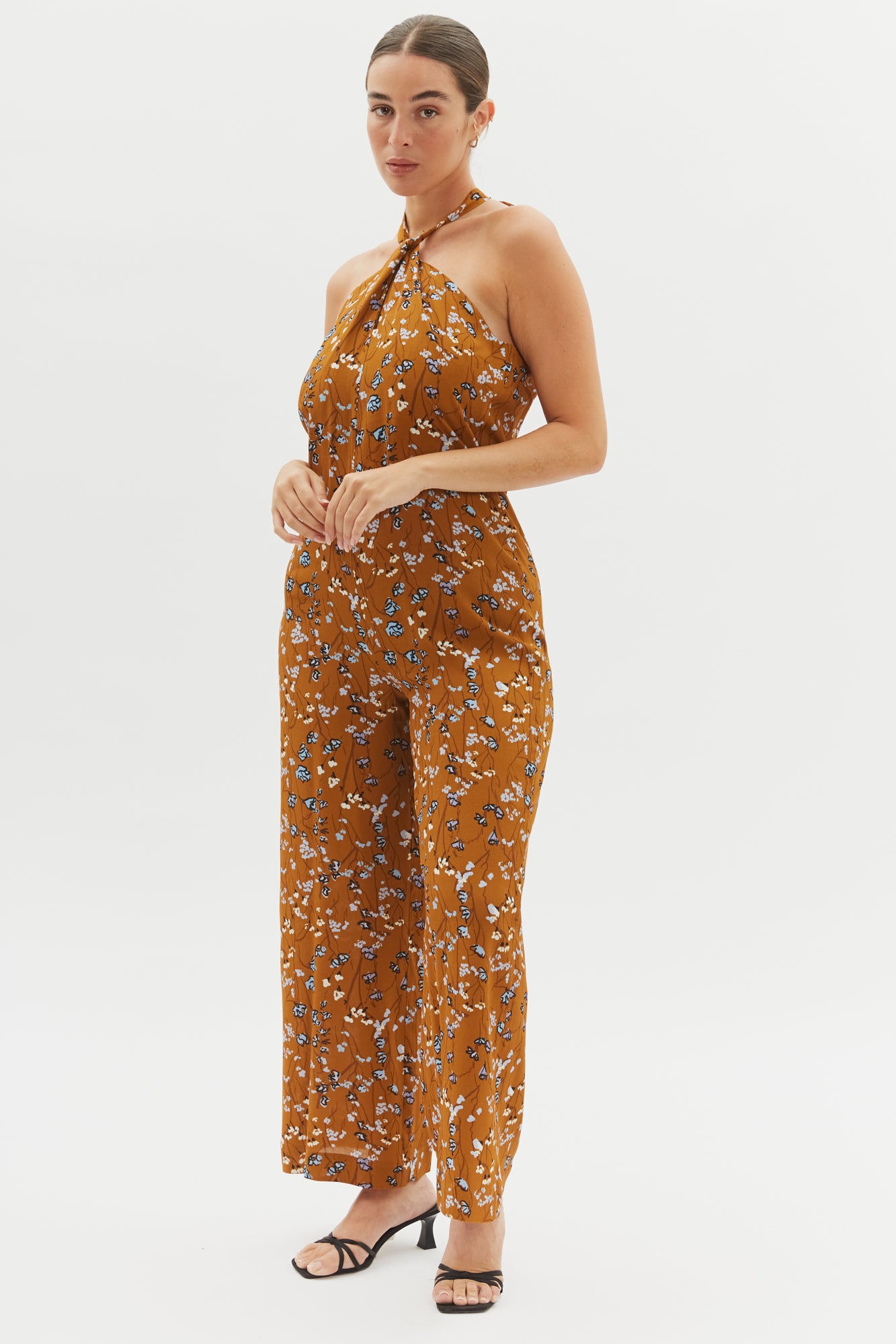 Charlotte Jumpsuit Caramel Floral