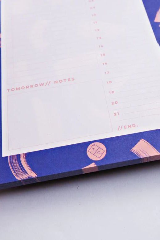 Blue Shadow Brush Planner Pad