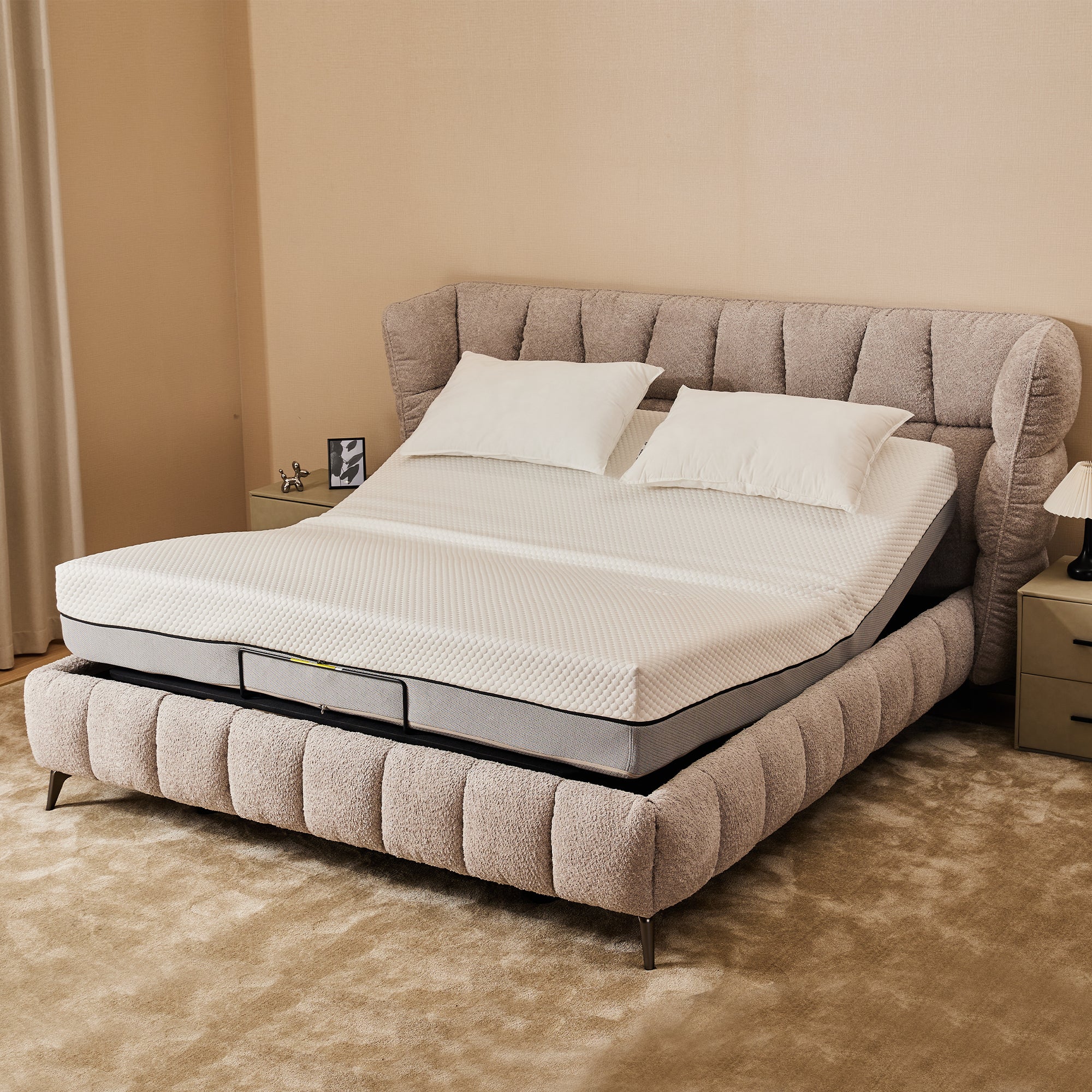 HSUNNS Adjustable Bed Frame King, Adjustable Bed Base Frame with Wireless Remote and Independent Head and Foot Incline, Zero Gravity Ergonomic Adjustable Beds for Bedroom