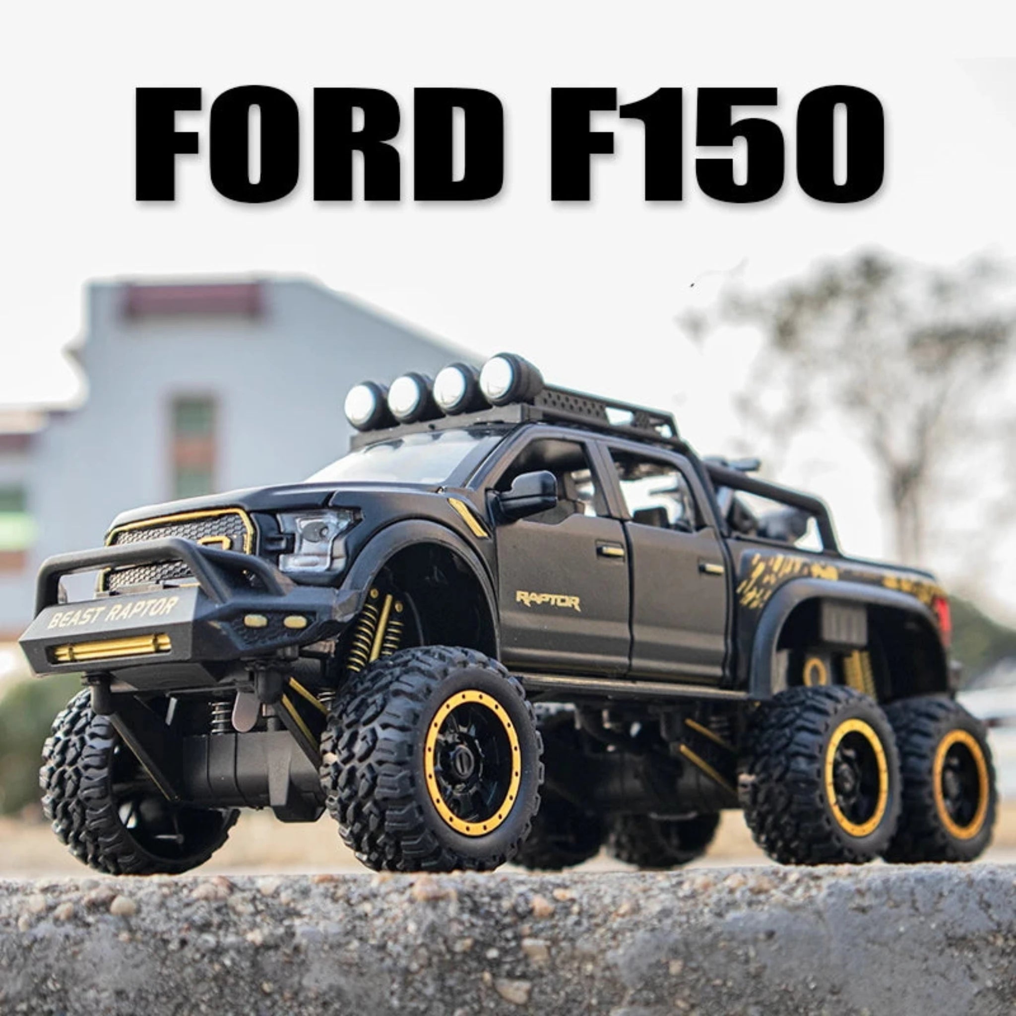 1/28 Scale Ford Raptor F150 Diecast Model Car