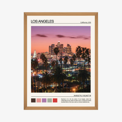 Los Angeles California Travel Minimal Vintage Wall Art Home Decor - POSTER  20x30