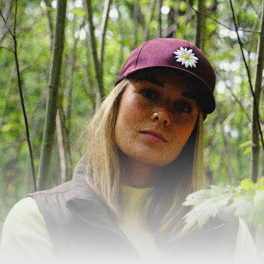 Fleur nationale du Danemark, casquette rouge, marguerite, danoise