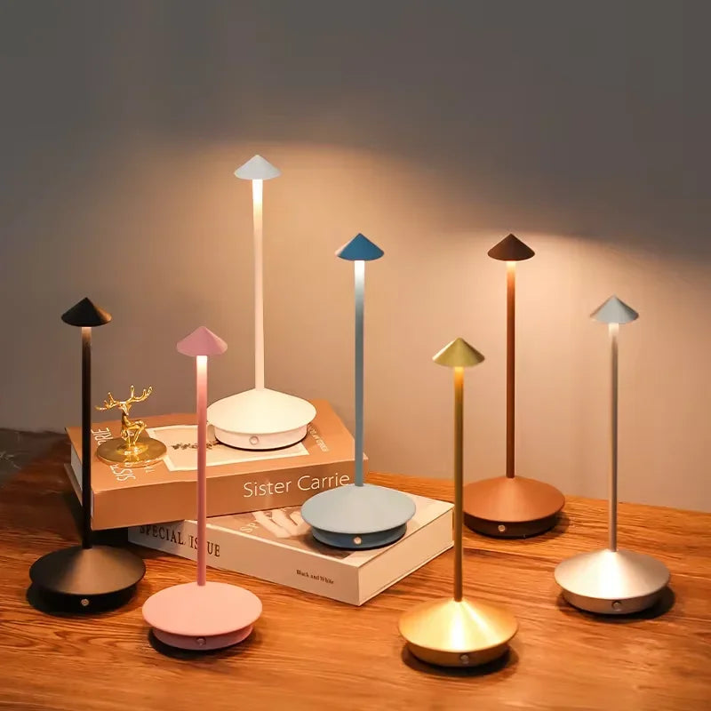 Rechargeable Table Lamp Creative Dining Touch Led Hotel Bar Coffee Pina pro Table Lamp Lampada Da Tavolo Decorative Desk Lamp
