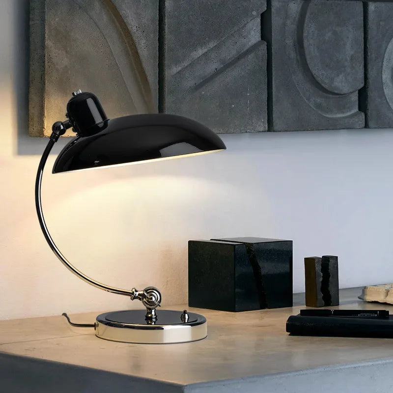 Nordic Bedside Table Lamp Middle Ancient Danish Lamp High Sense Bedroom Simple Desk Study Bauhaus Simple Retro LED Table Lamp
