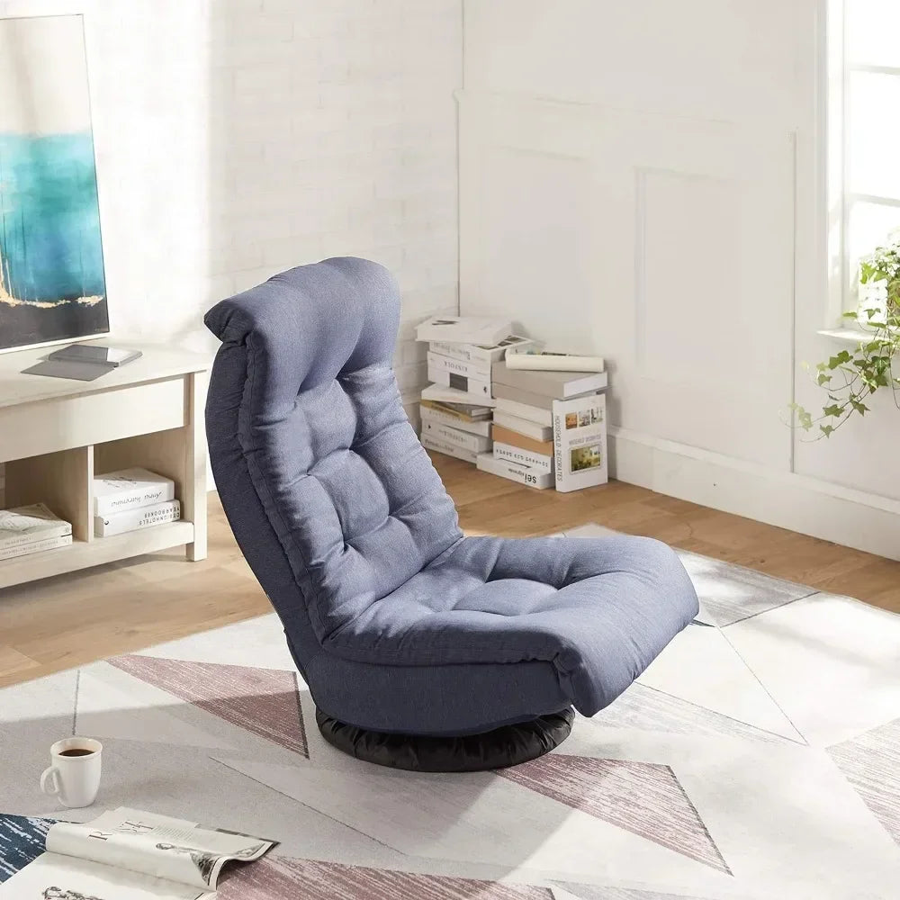 Recliner ergonomic headrest memory foam swivel foam adjustable foldable, grey
