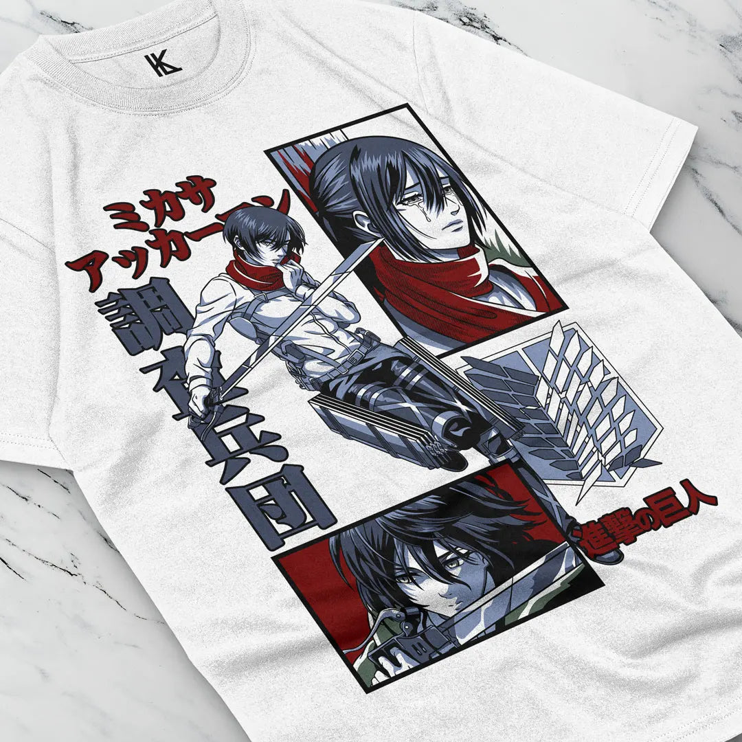 Attack on Titan: Mikasa Ackerman - T-Shirt  Manga Unisex All Sizes CottonTee