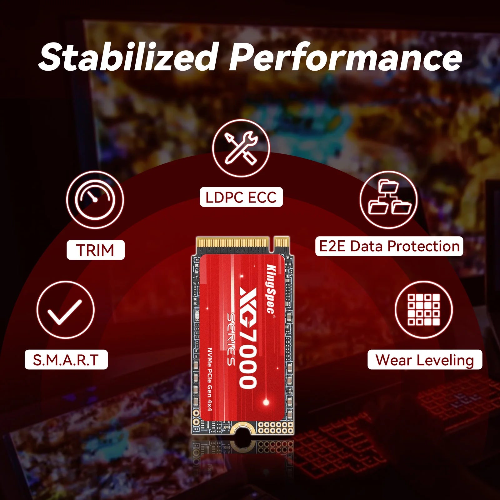 KingSpec 7400MB/s M.2 SSD NVMe M.2 2242 4TB 2TB 1TB Internal Solid State Hard Disk M2 PCIe 4.0x4 SSD Drive for PS5 Laptop PC - Image 5