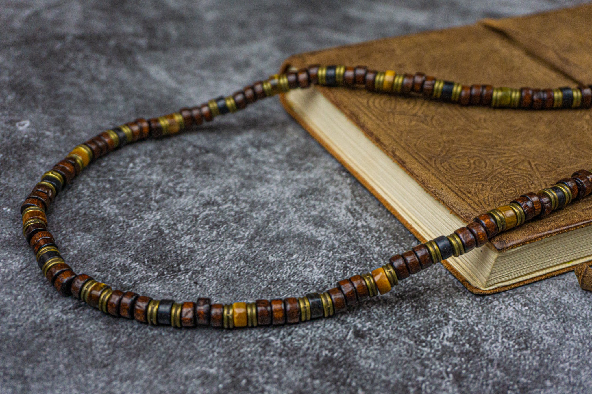 Wooden beaded store necklaces for mens