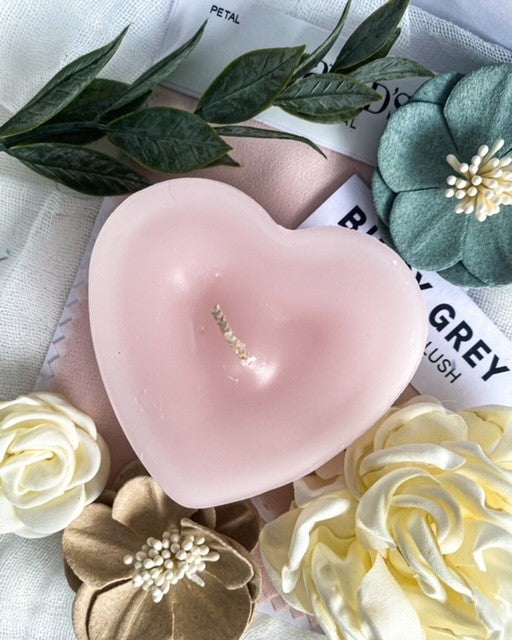 Unscented Floating Heart Candles - 25+ Color Choices