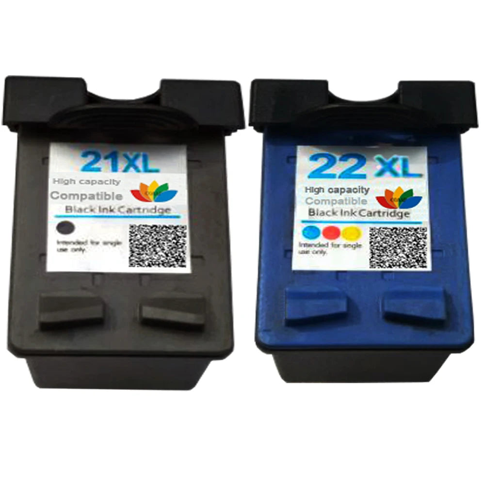 2x Refilled ink cartridge for hp 21 22 21xl 22xl C9351A C9352A for F380 F2100 F2280 F4100 F4180 F4140 F4172 F4180 F4190 Printer