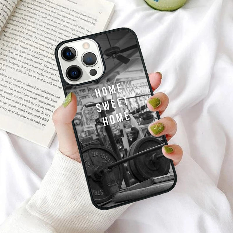Gym Bodybuilding Phone Case For iPhone SE 15 14 X XR XS 11 12 13  6 7 8 - Cover Shell Coque