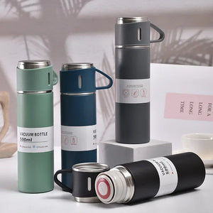 500ml Stainless Steel Insulated Bottle-Mug Set Thermos Bottle - The island emporium