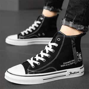 New Men's High Top Canvas-Comfortable Designer Shoes for Men - The island emporium