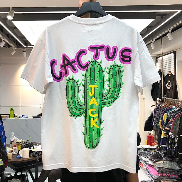 Luxury Cactus  Jack Men's Hip Hop T-shirts  for Summer