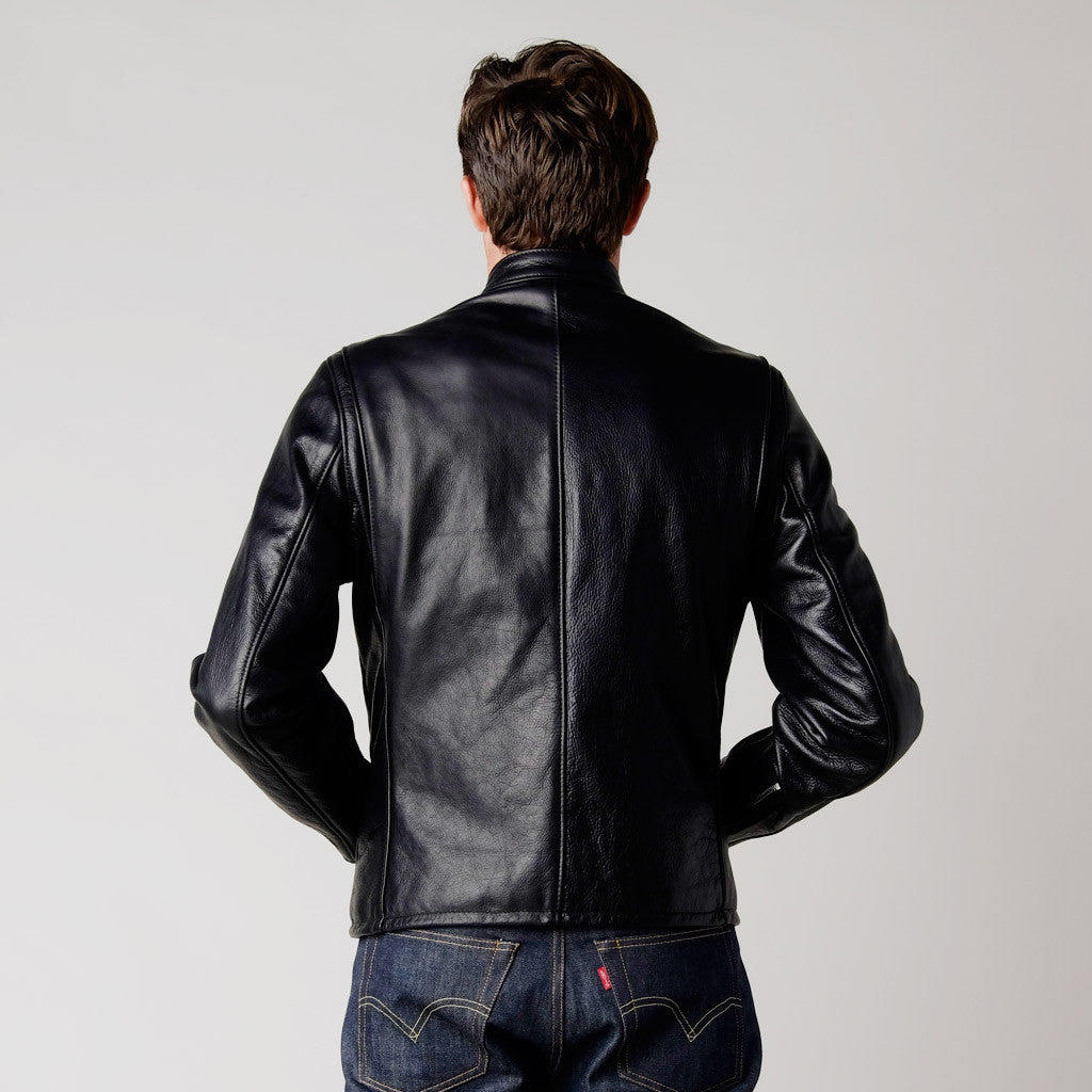 Schott 530 Cafe Racer Pebble Cowhide Brooklyn Denim Co