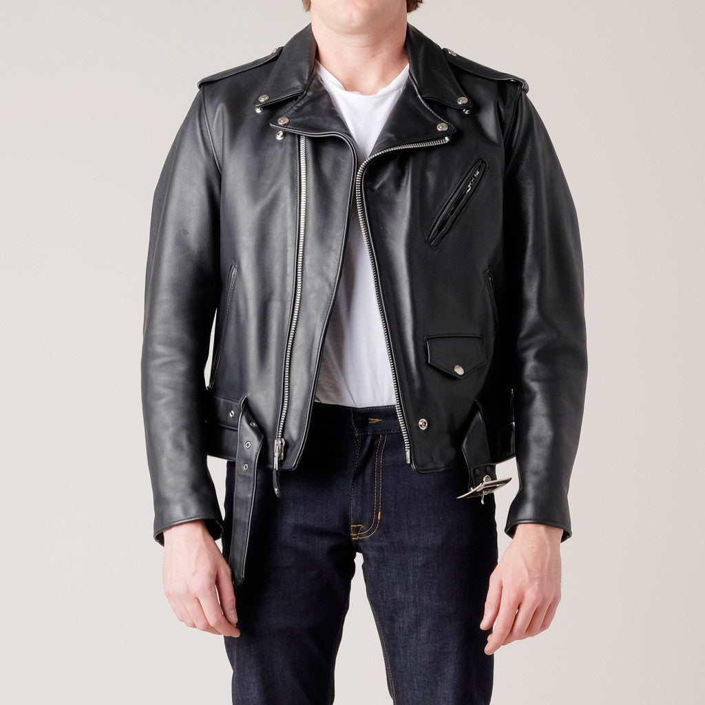 Schott Perfecto Motorcycle Jacket | Schott 118 Black - Brooklyn Denim Co.