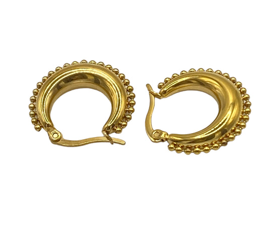AYLIN gold plated vintage inspired earrings – Endless Hoops