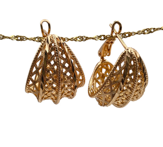 AYLIN gold plated vintage inspired earrings – Endless Hoops