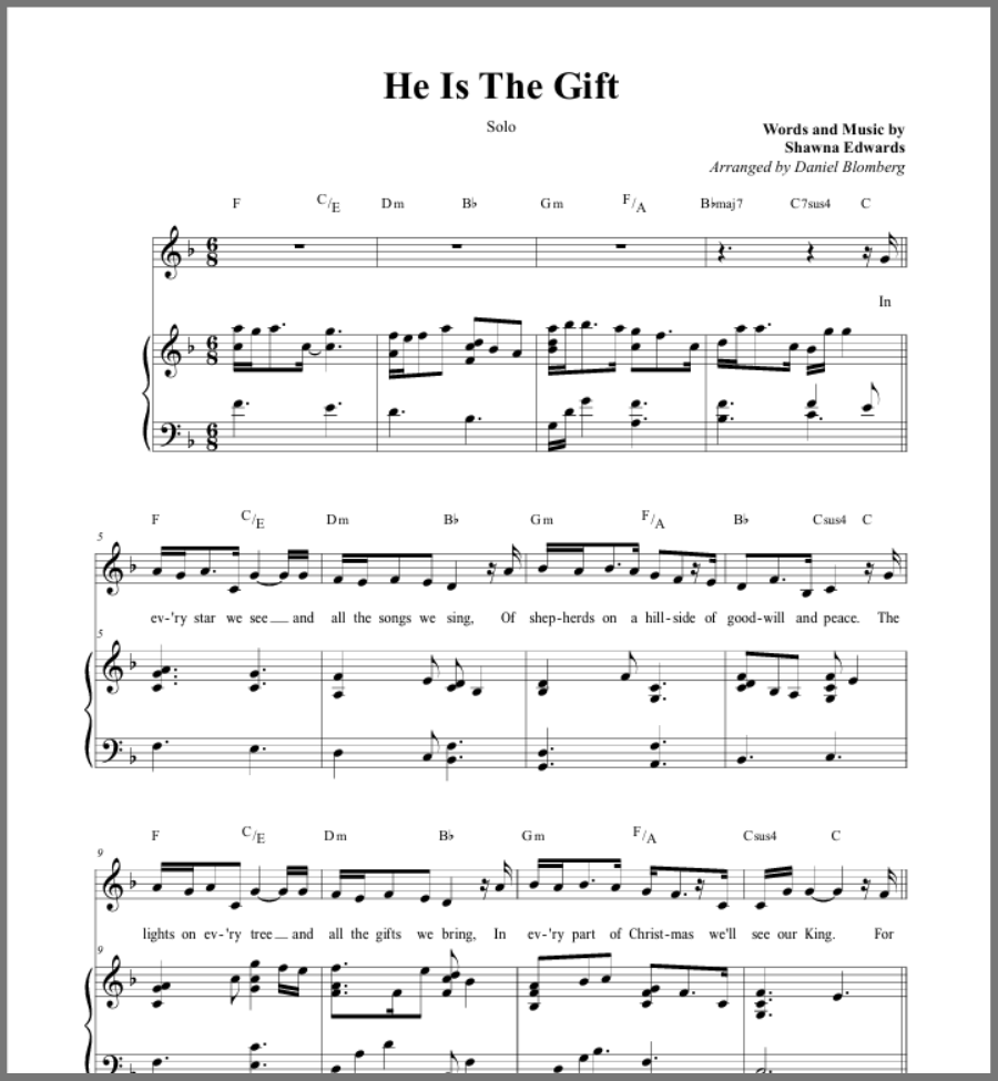 He Is The Gift (Solo) - 2 copies