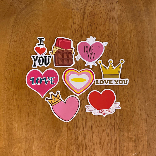 Valentine's Stickers, Love, Kiss, I Love You, Crafting, Scrapbooking, –  Ella's Adornments