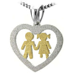 holding hands necklace