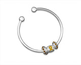 gold childhood cancer bracelet