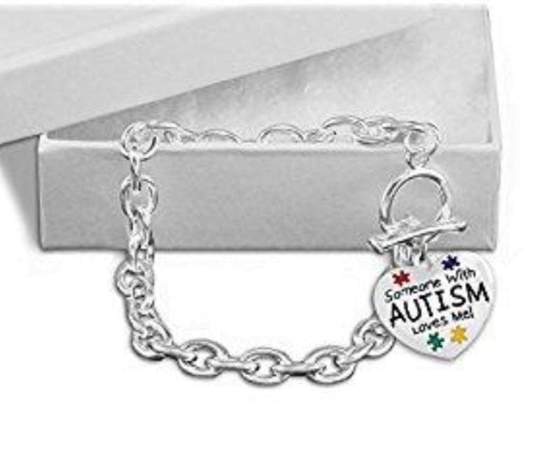 Someone with Autism Loves Me Chunky Charm Bracelet