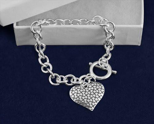 Autism Heart Puzzle Piece Bracelet