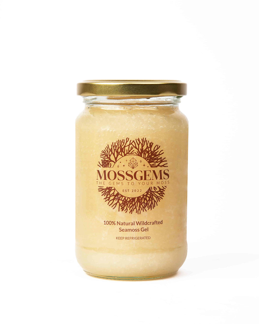 Premium Sea Moss Gel - Plain Gold  380ml - Mossgems product image