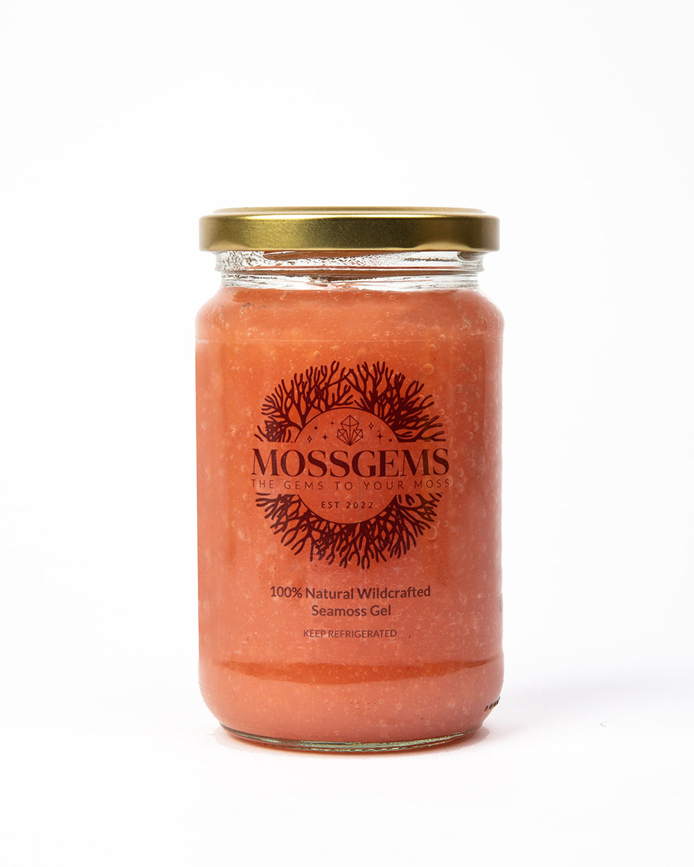 Premium Sea Moss Gel - Strawberry Infused 380ml - Mossgems product image