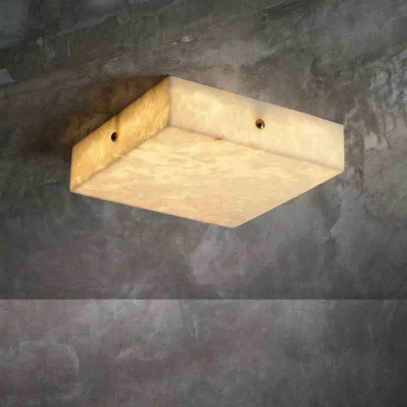 Alabaster Square Flush Mount Ceiling Light