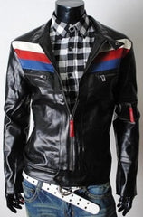 Casual Slim-Fit Rider Leather Jacket