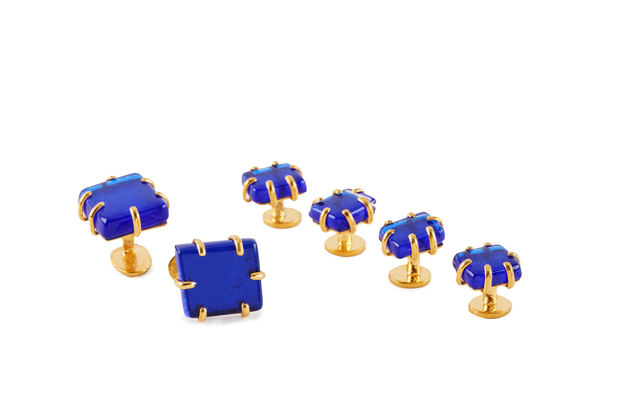 Cobalt Blue Cufflinks and Studs