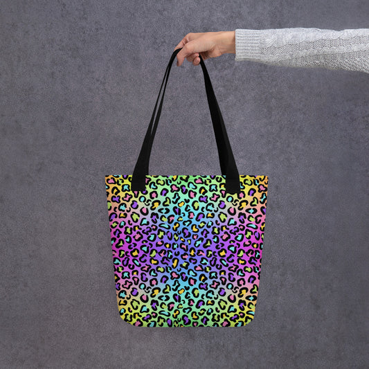 Rainbow Leopard Minimalist Travel Bag