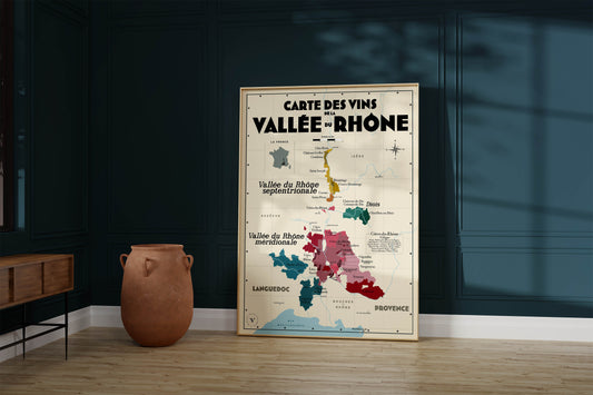 Affiche Carte des Vins : Régions de France - Les Raffineurs