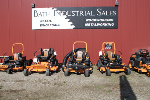 Scag mowers outside of Bath Industrial Sales