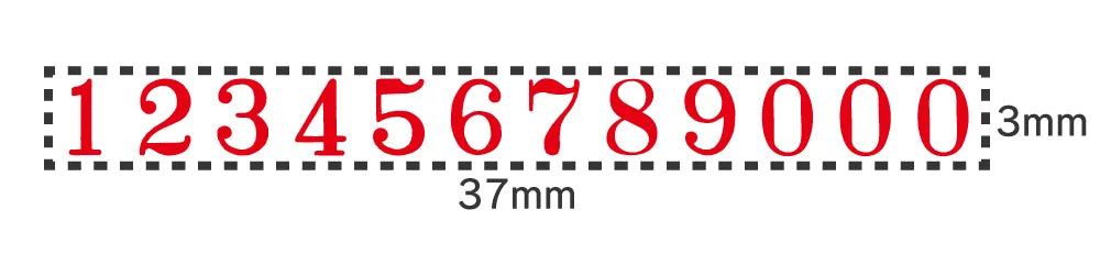 テクノタッチ回転印 欧文 ５号１２連 [明朝体]商品リスト画像