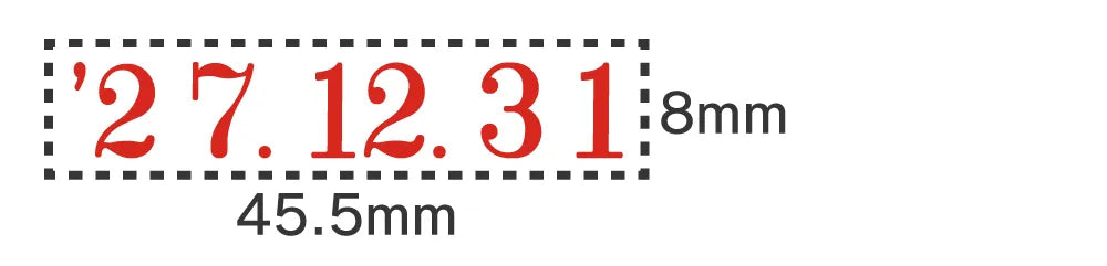 テクノタッチ回転印 欧文 １号日付 [明朝体]商品リスト画像