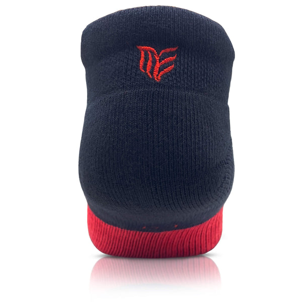 Modern Envy Apparel Black and Red ankle sock back view