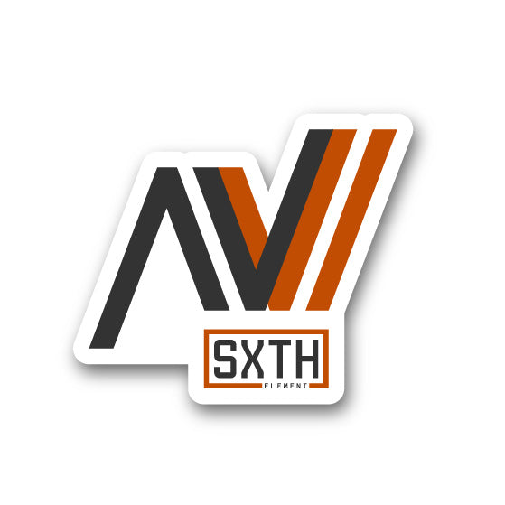 White Border AV6 Sticker