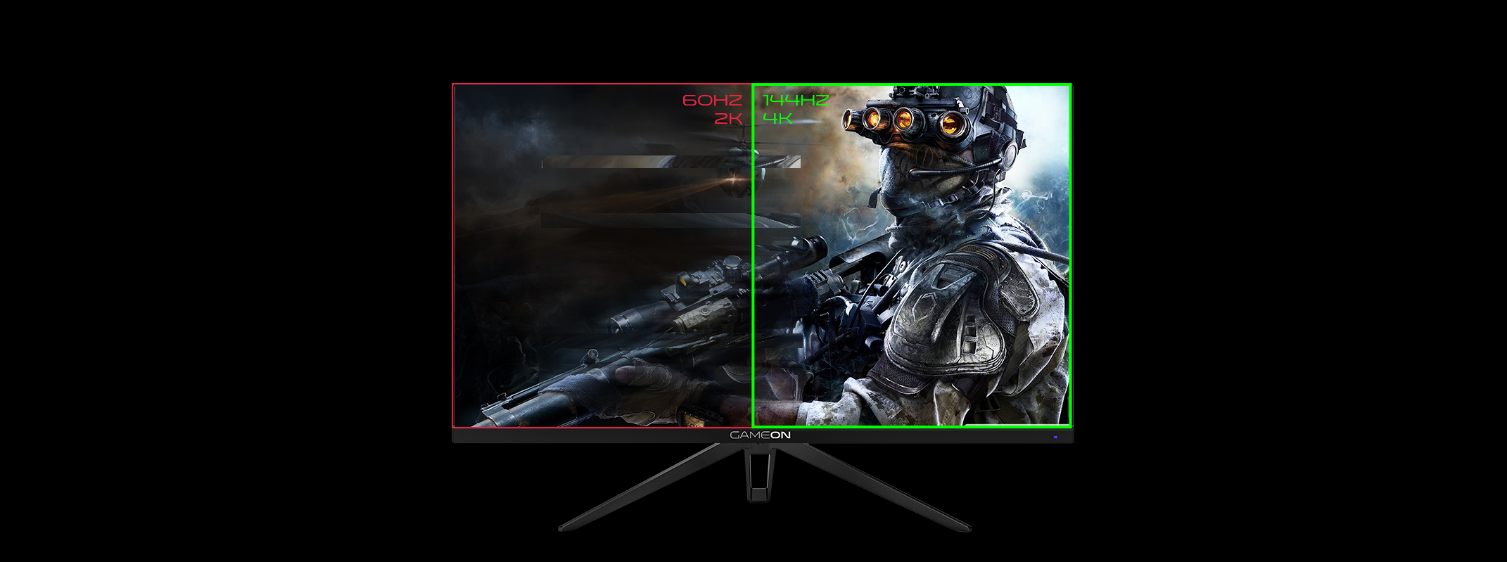 GAMEON GO28UHDIPS 28" 4K UHD, 144Hz, 1ms, HDMI 2.1 Gaming Monitor (Support PS5)