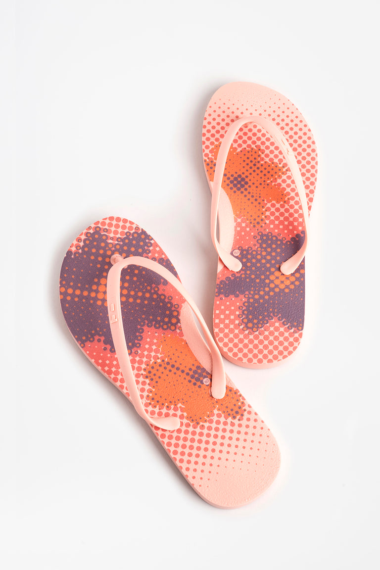 blush pink flip flops