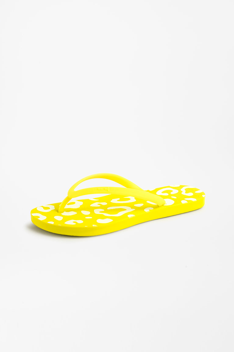 womens yellow flip flops