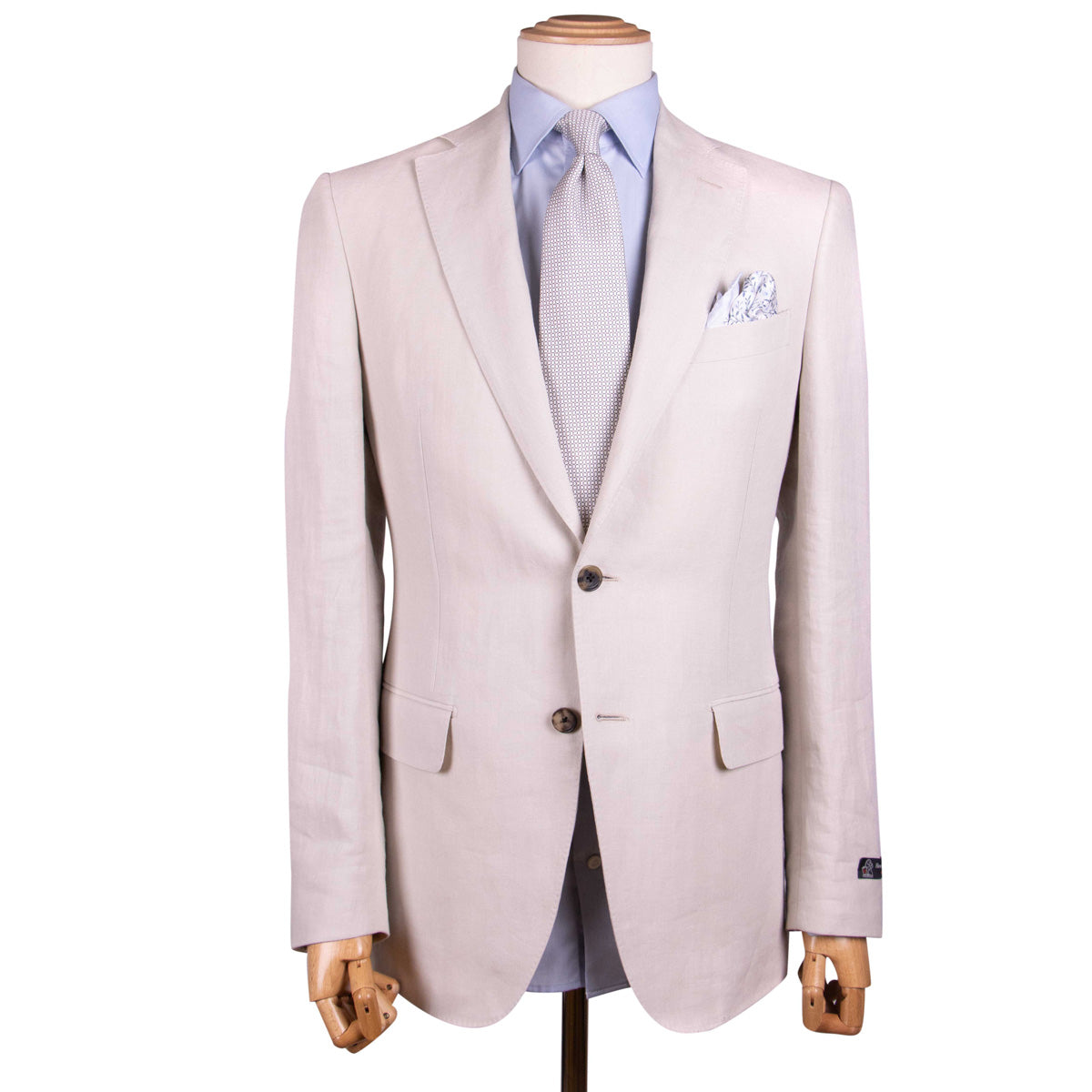 Beige Pure Linen Suit SUITS Robert Old   